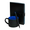 Набор подарочный DYNAMIC: кружка, ежедневник, ручка,стружка, коробка, черный/синий