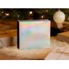 Подарочная коробка с голографическим шубером без печати Aurora, L, 260х260х100 мм.