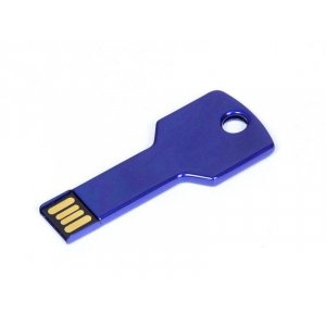 USB 2.0- флешка на 32 Гб в виде ключа, синий