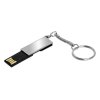 USB 2.0- флешка на 8 Гб с поворотным механизмом и зеркальным покрытием, серебристый