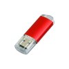 USB 2.0- флешка на 8 Гб с прозрачным колпачком, красный