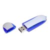 USB 2.0- флешка промо на 4 Гб овальной формы, синий