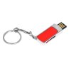 USB 2.0- флешка на 32 Гб с выдвижным механизмом и мини чипом, серебристый/красный