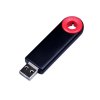 USB 3.0- флешка промо на 32 Гб прямоугольной формы, выдвижной механизм, черный/красный