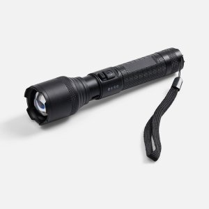 Фонарь аккумуляторный с фокусировкой луча FarSee, черный Фонарь аккумуляторный с фокусировкой луча FarSee, черный