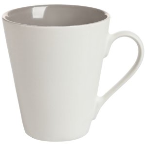 Кружка New Bell матовая, белая с серым Кружка New Bell матовая, белая с серым