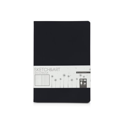Скетчбук Sketch & Art в мягком переплете 147х210 мм, 24 л. белой бумаги 150 г/м2, черный