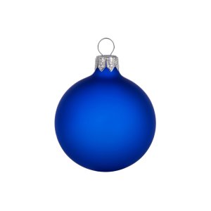 Стеклянный шар синий матовый, заготовка шара 6 см, цвет 62, матовый