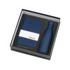 Подарочный набор c блокнотом C2, ручкой и термобутылкой, темно-синий