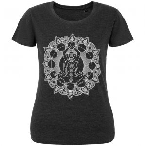 Футболка женская Chakraday, черный меланж Футболка женская Chakraday, черный меланж