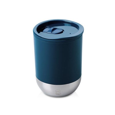 Термокружка LINDE с двойными стенками из переработанного полипропилена, синий нэйви