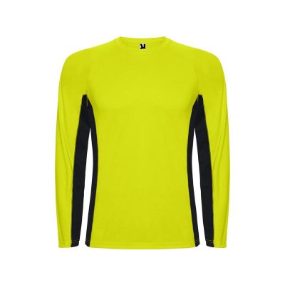 Футболка Shanghai  мужская с длинным рукавом, неоновый желтый/черный