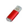 USB 2.0- флешка на 8 Гб с прозрачным колпачком, красный