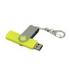 USB 2.0- флешка на 32 Гб с поворотным механизмом и дополнительным разъемом Micro USB, желтый/серебристый