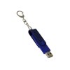 USB-флешка на 64 Гб 2 в 1 поворотный механизм, c дополнительным разъемом Type-C с одноцветным металлическим клипом, синий