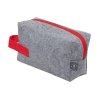 Органайзер для электроники и проводов Felt из RPET-фетра с ручкой, серый с красным