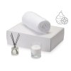 Подарочный набор White light 2.0 с пледом, диффузором, насыпной свечой