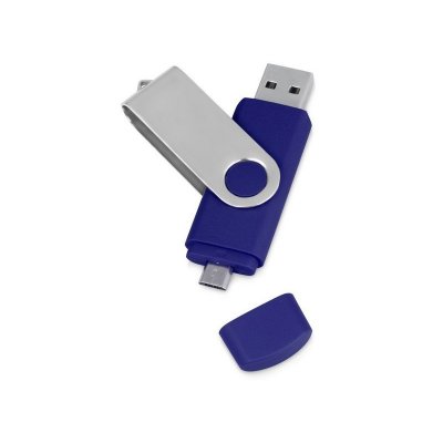 USB/micro USB-флешка на 16 Гб «Квебек OTG», синий