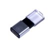 USB 2.0- флешка промо на 32 Гб прямоугольной формы, выдвижной механизм, черный