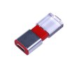 USB 2.0- флешка промо на 64 Гб прямоугольной формы, выдвижной механизм, красный