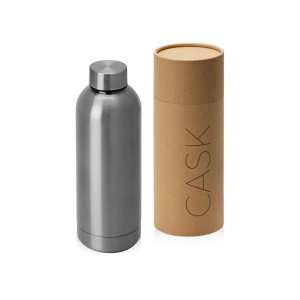 Вакуумная термобутылка Cask Waterline, 500 мл, тубус, серебристый глянцевый