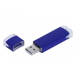 USB 3.0- флешка промо на 128 Гб прямоугольной классической формы, синий