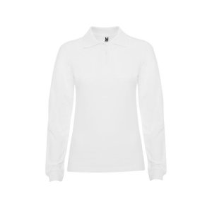 Рубашка поло Estrella женская с длинным рукавом, белый Рубашка поло Estrella женская с длинным рукавом, белый