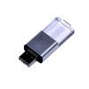 USB 2.0- флешка промо на 32 Гб прямоугольной формы, выдвижной механизм, черный