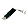 USB 3.0- флешка промо на 32 Гб с поворотным механизмом и однотонным металлическим клипом, черный