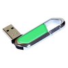 USB 2.0- флешка на 64 Гб в виде карабина, зеленый/серебристый