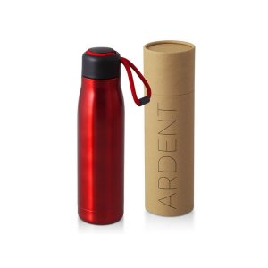 Вакуумный термос Ardent Waterline, 500 мл, тубус, красный