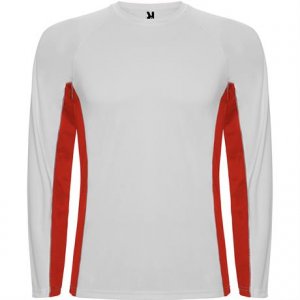 Спортивная футболка SHANGHAI L/S мужская, БЕЛЫЙ/КРАСНЫЙ M