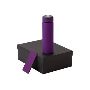 Подарочный набор с термосом и повербанком С1, фиолетовый