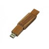 USB 2.0- флешка на 32 Гб прямоугольной формы с раскладным корпусом, коричневый