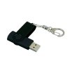 USB 3.0- флешка промо на 32 Гб с поворотным механизмом и однотонным металлическим клипом, черный