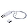 USB 2.0- флешка на 8 Гб в виде металлического слитка, серебристый