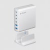 Зарядная станция 4xUSB Type-C, 2xUSB, PD, QC, 160Вт, белый, Deppa