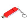 USB 2.0- флешка промо на 16 Гб с прямоугольной формы с выдвижным механизмом, красный/серебристый