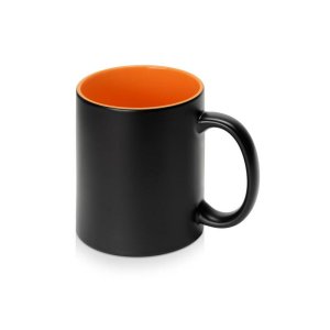 Кружка-хамелеон Surprise матовая, черный/оранжевый Кружка-хамелеон Surprise матовая, черный/оранжевый