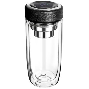 Термос стеклянный с LED-дисплеем Smartview, чёрный