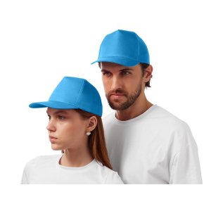 Бейсболка Poly 5-ти панельная 120 гр, голубой