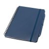 Блокнот Thalaasa формата А5 в твердой обложке из океанического пластика с шариковой ручкой - Синий