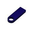USB 2.0-флешка на 512 Мбайт с мини чипом и круглым отверстием, синий