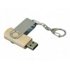 USB 2.0- флешка промо на 16 Гб с поворотным механизмом, натуральный/серебристый