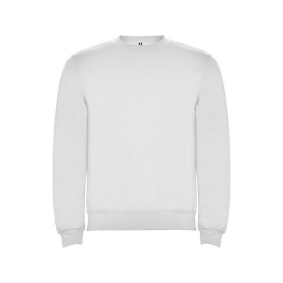 Свитшот с начесом Clasica унисекс, белый