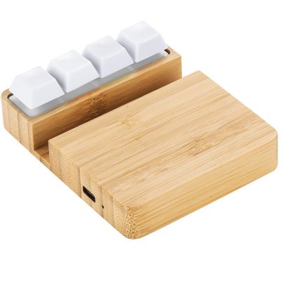 Беспроводное зарядное устройство ClickPad (10W) в виде подставки для телефона, с клавишами анти-стресс, белый