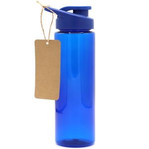 Пластиковая бутылка Ronny To Go с биркой, синяя Пластиковая бутылка Ronny To Go с биркой, синяя