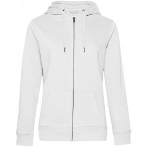 Толстовка на молнии с капюшоном женская Queen, белая