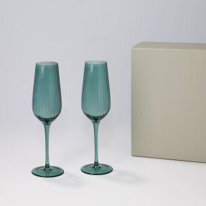 Подарочный набор 2 бокала для шампанского Capri в серой коробке