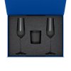 Подарочный набор свеча Enigma + 2 бокала для шампанского Black Edition в синей коробке